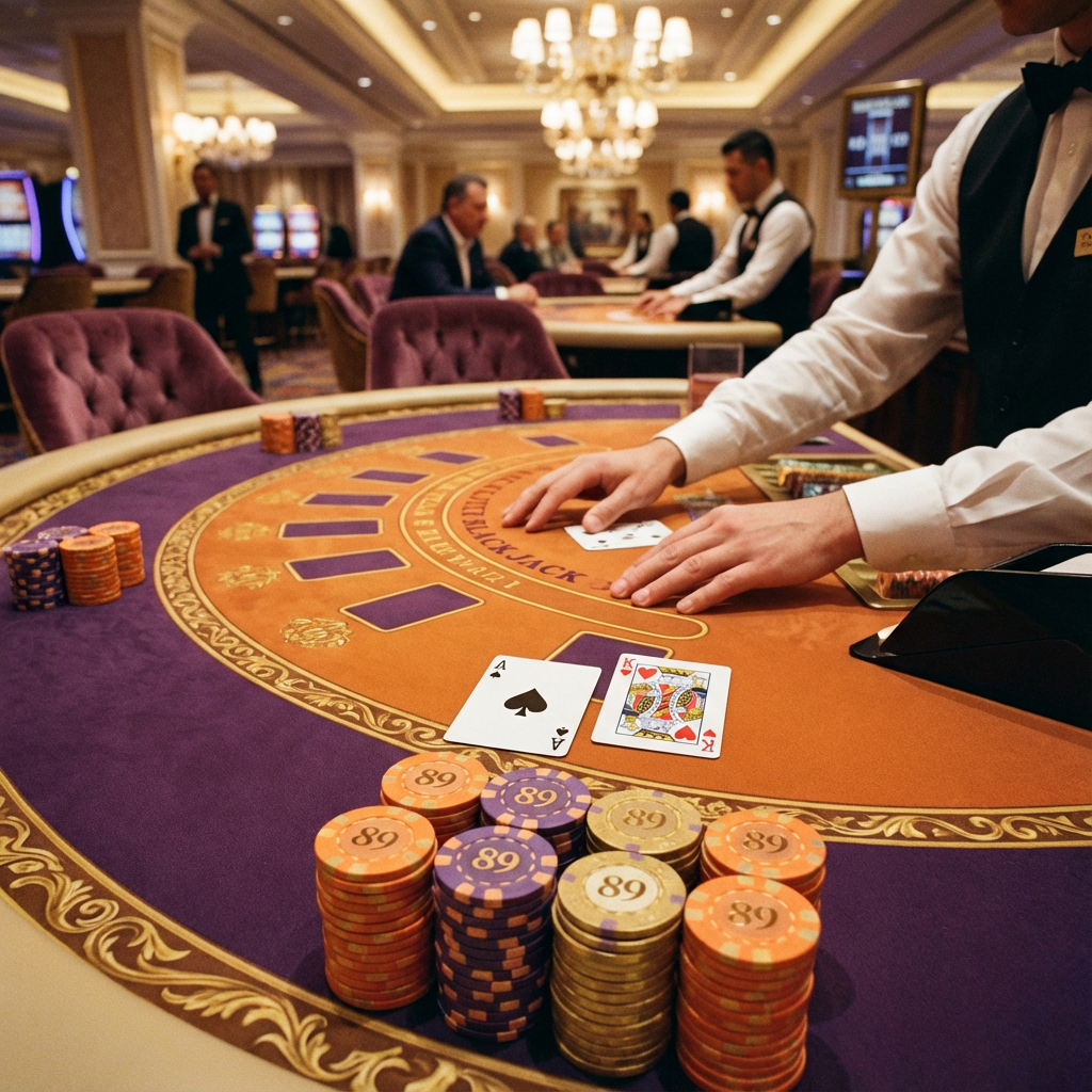 Mesa de Blackjack ao vivo no 8899bet